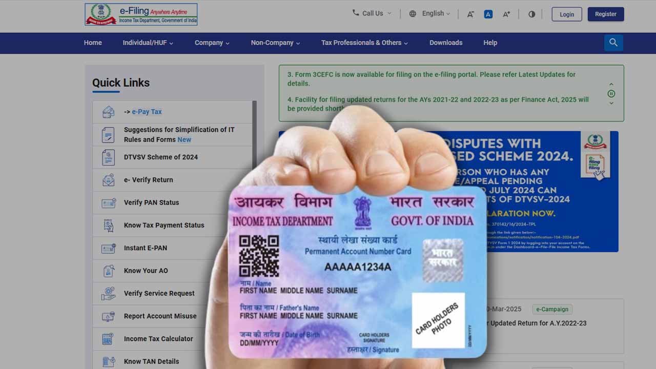 Online PAN Card Correction Step